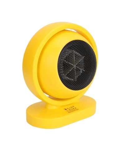Calefactor de escritorio alta potencia con PTC, calentamiento rápido y ahorro energía. eléctrico portátil, pequeño personal for el hogar,Dispositivo de calentamiento(Yellow)