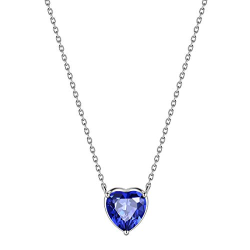 Aurora Tears 925 Sterling Silver 12 Birthstone Hearts Jewelry Women Crystal Wedding/Engagement/Bridal Heart Necklace/Earring/Ring/Bracelet Sets Jewellery