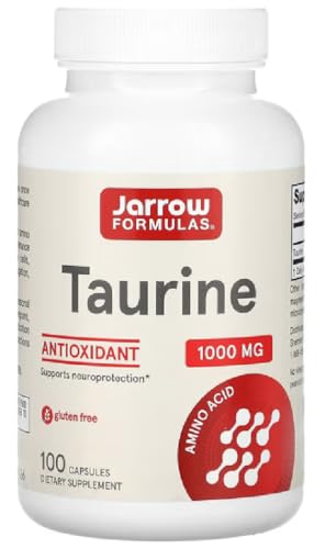 Jarrow Formulas - Taurin 1000 mg | Aminosäure zur Unterstützung des Nervensystems und der Muskelgesundheit - 100 Kapseln