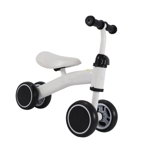 MOTHNUR Cochecito de Equilibrio Infantil Blanco Juguete Correpasillos para Bebés Aprendizaje Marcha Patinete sin Seguro y Estable para Pequeños