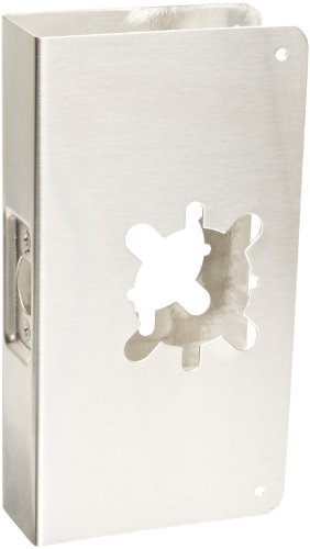 Don-Jo 4-2-CW 22 Gauge Stainless Steel Wrap-Around Plate, Satin Stainless Steel Finish, 4-3/4