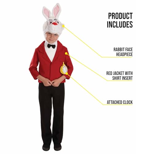 Disfraz conejito blanco divertido, talla XL para niños miniatura 3