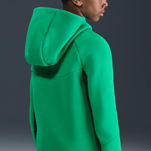 Nike Sportswear Tech Fleece Big Kids' Full-Zip Hoodie (Stadium Green/Sequoia/Black/Black)4