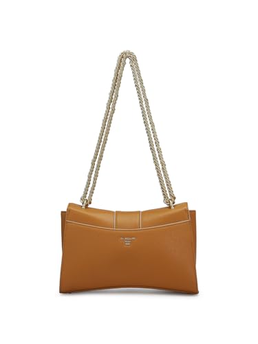 Image of Da Milano Women's Leather Shoulder Bag - Orange