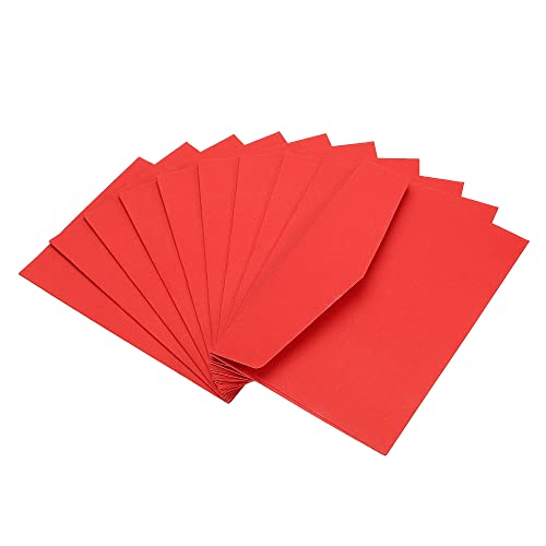 PATIKIL Invitations Envelopes, 10 Pack Colorful Blank Cards for Birthdays Wedding Red