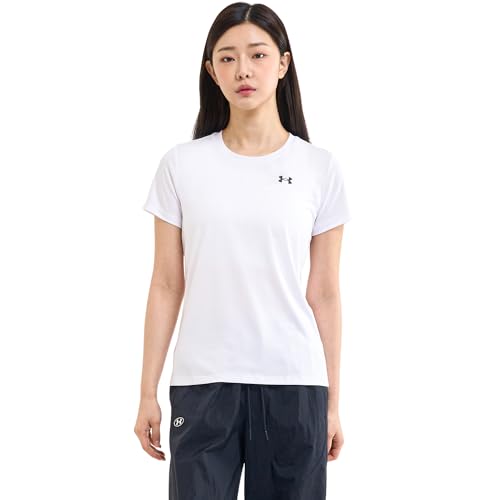 Under Armour Womens Tech Short Sleeve Crew, (100) White / / Black, Small