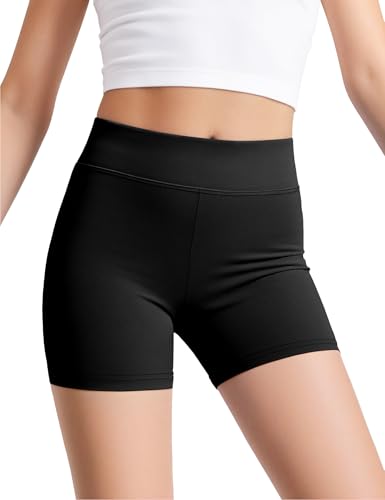 JOCMIC Girls Athletic Shorts Kids Dance High Waisted Yoga Short for Bike Gym Volleyball Running2