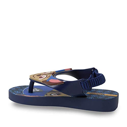 Chinelo Patrulha Canina, Ipanema Kids, Bebê Unissex, Azul/Bege, 22