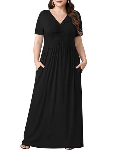 Image of PEVRL Plus Size Summer Maxi Dress for Curvy Women with Pockets 1X-5X