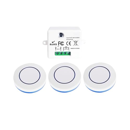 Module récepteur mini relais commutateur 110V 220V domotique sans fil 3 émetteurs