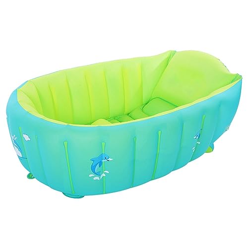 Comodo e pratico: questa vasca viene fornita con una pompa a mano e una toppa, che lo rende facile da gonfiare e riparare. Adatto per bambini da 0 a 6 anni. Design portatile e pieghevole per una facile conservazione e utilizzo in movimento.