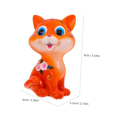 PRETYZOOM Niedlicher Katzen-Brillenhalter Aus Harz Für Zuhause Und Büro Brillenständer Cartoon Tierstatuette Schreibtisch-Dekoration 3.54X2.36X2.17In