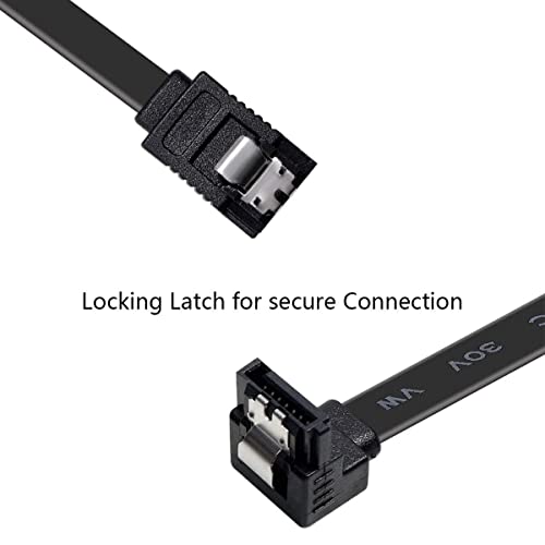 Cable SATA III, pack de 3, 18 pulgadas, negro miniatura 3