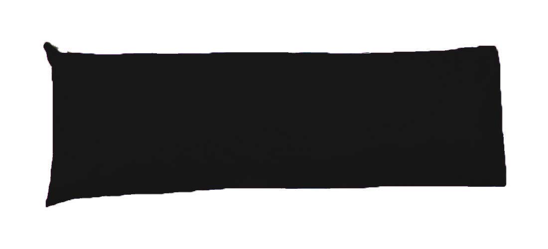 R&Z Black Long Bolster Pillow Case 100% Polycotton Blend Pregnancy Maternity Orthopaedic Support Pillowcase (, 4Ft)