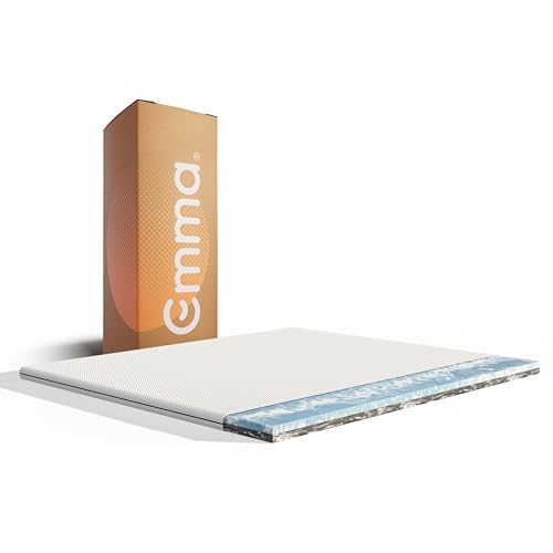 Emma Flip Topper 140x200 Matratzentopper & Matratzenauflage für Boxspringbett Wende-Topper hart & weich Airgocell & Kaltschaum Waschbarer Bezug Atmungsaktiv & Komfortabel