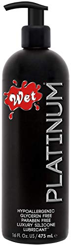 Wet Platinum Silicone Based Lube, Premium Personal Lubricant, 16 Ounce, for Men, Women and Couples, Longest Lasting Formula Condom-Safe Vegan, Ph Balanced, Glycerin Free, Paraben Free Wet Platinum Silicone Based Lube, Premium Personal Lubricant, 16 Ounce, for Men, Women and Couples, Longest Lasting Formula Condom-Safe Vegan, Ph Balanced, Glycerin Free, Paraben Free