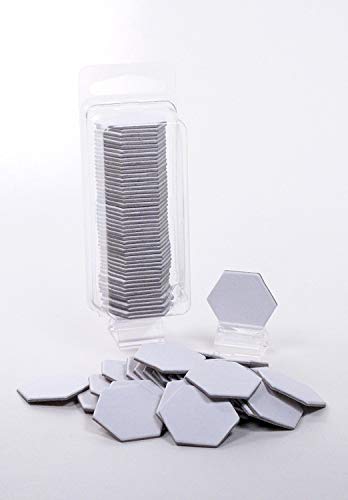 Value Pack of 48 - Blank 1" Hexagon Hex Board Game Chits Tiles Counters Markers DIY D&D