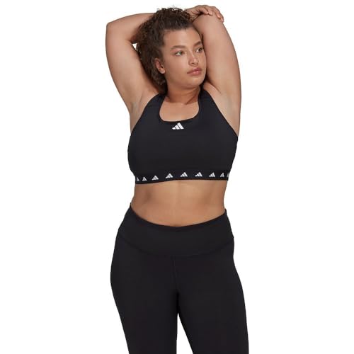 Adidas Womens Workout Bra - Medium Support Powerreact Training Medium-Support Techfit Bra (Plus Size), Black, HN7282, 2X Adidas Womens Workout Bra - Medium Support Powerreact Training Medium-Support Techfit Bra (Plus Size), Black, HN7282, 2X