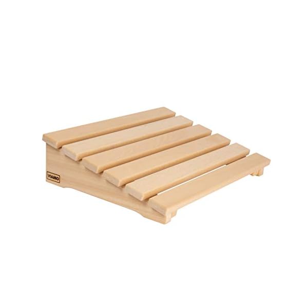 VIAMO® Sauna Kopfstütze Kopfteil Rückenlehne aus Abachiholz, 39,5 cm x 30 cm