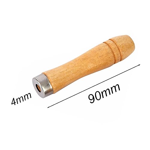 LATRAT 10 Stück Feilenheft Holzgriff Feile Griffe Schubkarrengriffe Hufraspel Lang 9cm und 4 mm Loch für Feilen, Raspeln und Meißeln