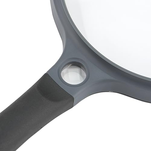 Carson SureGrip Series Hand Held or Hands Free 2x Power Magnifying Glasses For Reading, Low Vision, Inspection, Craft and Hobby Magnifiers, SG-14