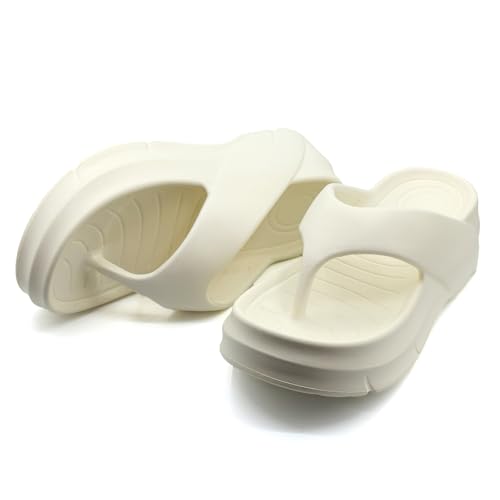 Solaud Women's Platform Flip Flops With Arch Support Summer Chunky Heeled Slides Casual Comfortable Wedge High Slip on Beach Sandals Thong Slippers4