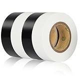 GEYYANG White and Black Electrical Tape, 4 Pack Professional Grade UL Approved, Multipurpose Electrical Tape for Home Improvement Electrical Equipment, 0.7in X 33ft PVC Electric Insulating Tape