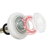 DURA-LIFT Ultra-Life MAX 2' Sealed 6200ZZ Bearing Nylon Garage Door Roller, 4' Stem, Pack of 10