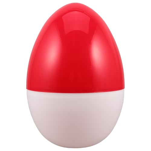 HAKIDZEL Huevo de Pascua gigante transparente de 30 x 20 cm, grande, transparente, rellenable, vacío, ideal para fiestas de caza de Pascua, regalos, golosinas, blanco y rojo.
