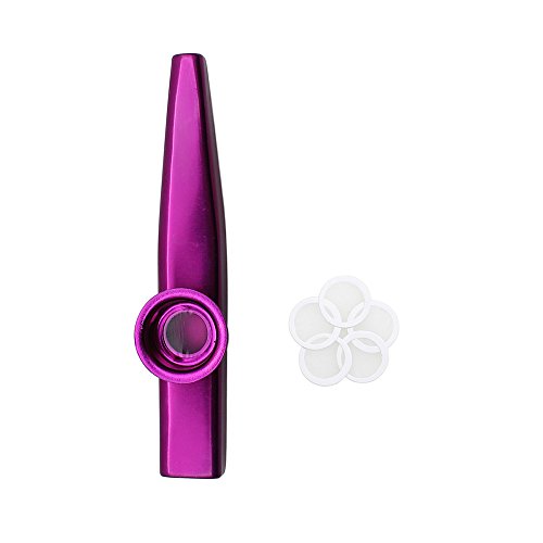 KKmoon Kazoo Liga De Alumínio De Metal com 5 pcs Flauta Diafragma Presente para Crianças Amantes de