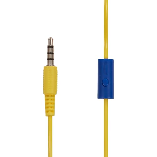 Image of Altec Lansing Kid Safe Wired Headphones, Over Ear Headphones for Kids Ages 3-5, Volume-Limiting Toddler Headphones with Mic, Compact Foldable Kids Headphones with Cord, APA Approved (Blue /Yellow)