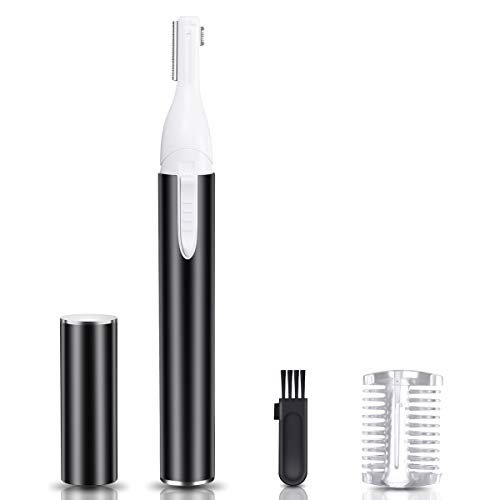 Eyebrow Trimmer, Hizek Face Razors for Women, Painless Eyebrow Razor Facial Hair Trimmer with Eyebrow Shaper, Flexible Pivoting Head, Guide Comb and Cleaning Brush for Brows Face Body