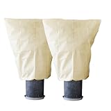 Voile d'hivernage Plante Housses Protection: 2 pack 70g/m² 100cmx120 cm avec Fermeture éclair Pour...