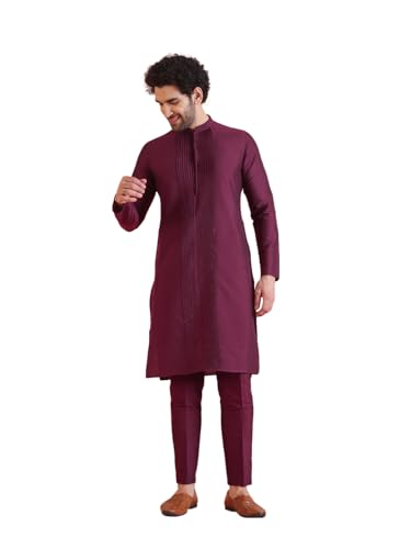 Image of KISAH Men's Cotton Blend Kurta Trouser Set