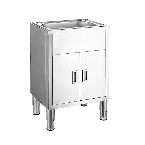 Lavello da Cucina Combinazioni di lavelli e mobili autoportanti in acciaio inossidabile, lavelli for ristoranti commerciali, grandi lavelli a vasca singola, lavelli for esterni, lavelli industriali fo