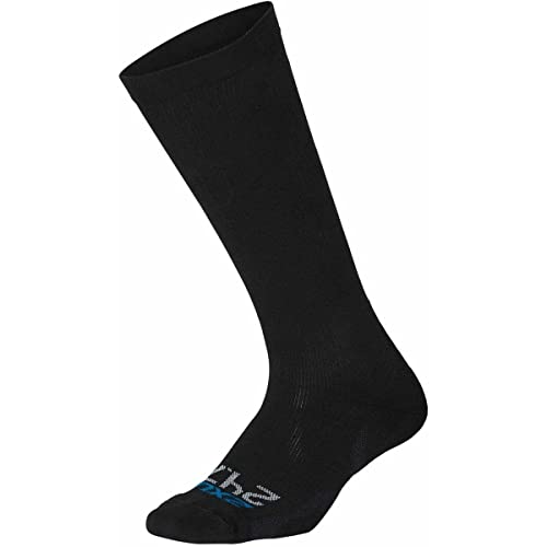 2XU 24/7 Compression Socks Black/Black MD-2 (Men's 6-8, Women's 7.5-9.5)