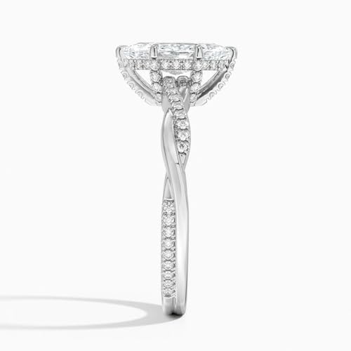 1 Ct-5 Ct Moissanite Wedding Ring for Women, Engagement & Anniversary Ring with Hidden Halo Twisted Vine in 925 Sterling Silver or 10K 14K 18K Solid Gold Gift for Her3