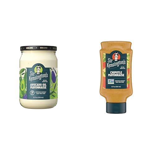Bundle: Sir Kensington's Avocado Oil & Chipotle Mayonnaise, Keto, Paleo, Gluten Free, Non-GMO, 12 oz