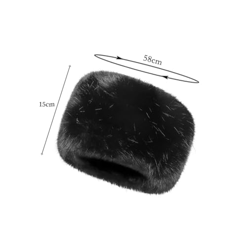 Image of Faux Fur Cossack Hat Fuzzy Trapper Trooper Hat Windproof Warm Russian Ushanka Winter Ski Hunting Cap Unisex