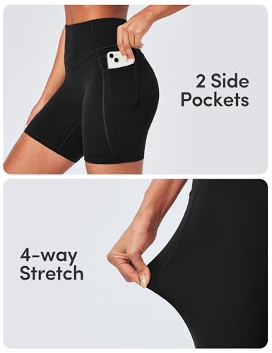 IUGA Tummy Control Biker Shorts Women with Pockets Workout Gym Shorts High Waisted Yoga Running Compression Shorts Spandex4