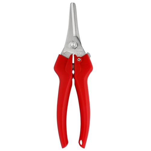 FELCO 310 Ernteschere aus Edelstahl, gebogene 46 mm Klinge, Schnitt bis 10 mm, für Blumen und Obst,...