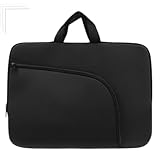 Capa Case Protetora para Notebook e Macbook Preta 14 Polegadas, Design Curvo com Zíper, Alça de Transporte reforçada (14) - TONSHOP