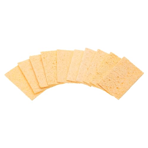Kcjhagbd 10pcs Heatstable Soldering Iron Cleaning Sponge Temperature Resistant Welding Accessories Cleaning Sponges