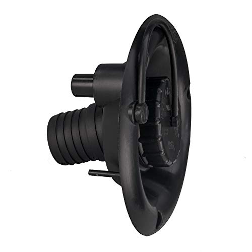Image of RecPro RV Round Fresh Water Gravity Fill Hatch Inlet | RV Water Fill Hatch | Camper Water Inlet Hatch | Trailer Water Fill Hatch Inlet (Black, No Quick Fill)