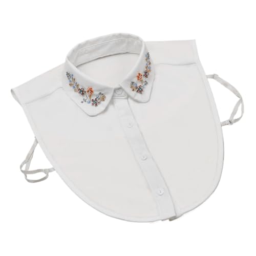 Cuello Falso para Mujer | Cuello Desmontable Falso con Piedras de – Elegante Camiseta de Festival, para casa, Viajes, Lugar de Trabajo, Fiesta, reunión, cumpleaños y Navidad