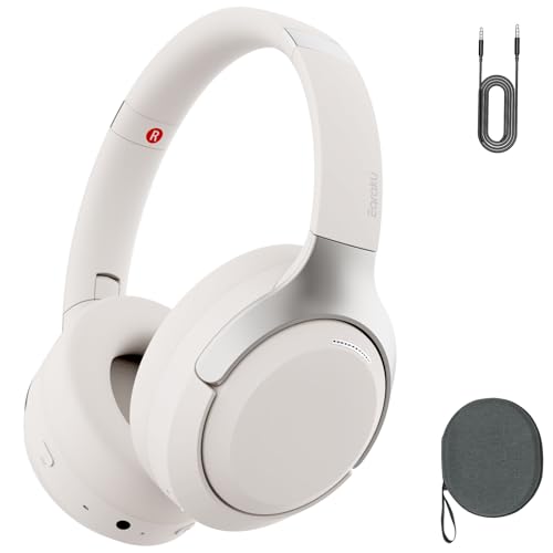 ワイヤレスヘッドホン ホワイト ケース付き Amazon.co.jp: ヘッドホン Bluetooth ノイズキャンセリング Earaku