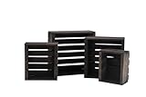 Darla'Studio 66 Vintage Stained- Rustic Wood Crates- Set of 4