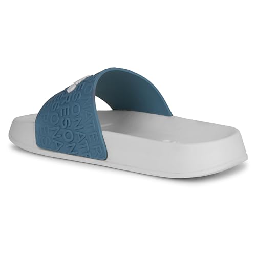 Image of Aqualite NEO-266 Men Slide Slippers with Comfotable Sole Slip-On Flat Flip Flops, Sliders, Chappal & Comfort Insole Slipper for Men