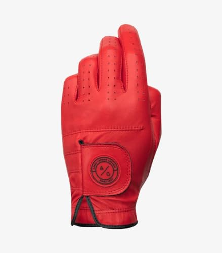 Asher Men's Premium Crimson Golf Glove XL (goes on Left Hand), flint steel