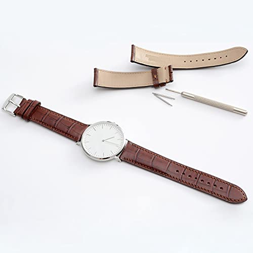 WOCCI 19mm Cinturino per Orologio in Pelle per